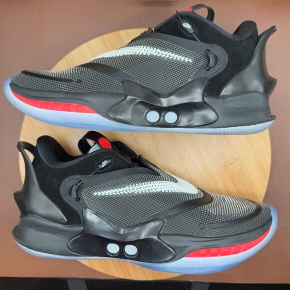 Nike Adapt BB 2.0 Black/White/Bright Crimson Auto Laces Mens SZ 11 - Picture 5 of 12